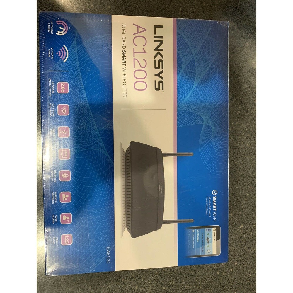 New Linksys EA6100 AC1200 Dual-Band Smart WiFi Gigabyte Wireless Router